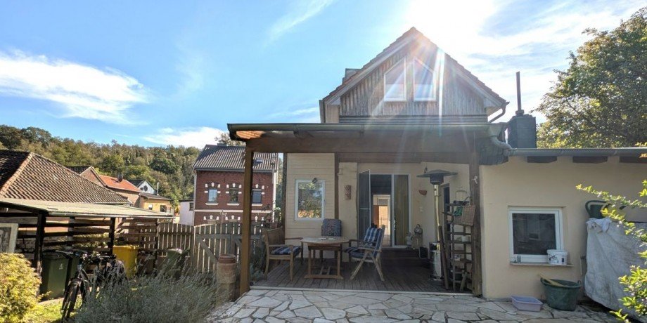 Gartenseite mit Terrasse Einfamilienhaus Herzogenrath-Merkstein